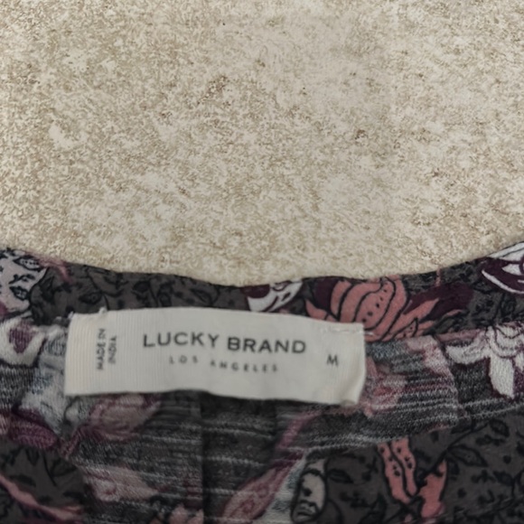 Lucky Brand-Floral Printed Peasant Top EUC - Picture 2 of 8